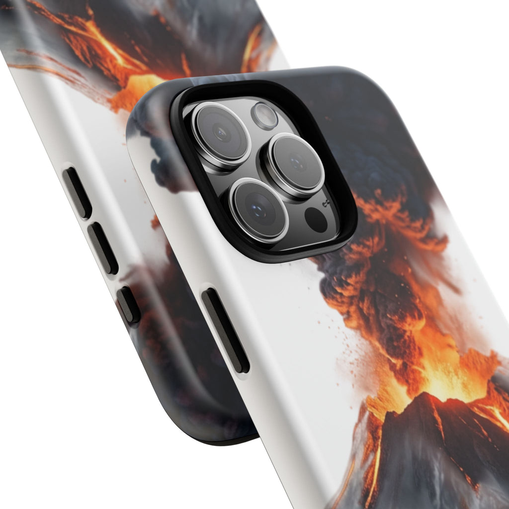 Volcano Eruption Tough Phone Case — Fiery Lava Protective Cover