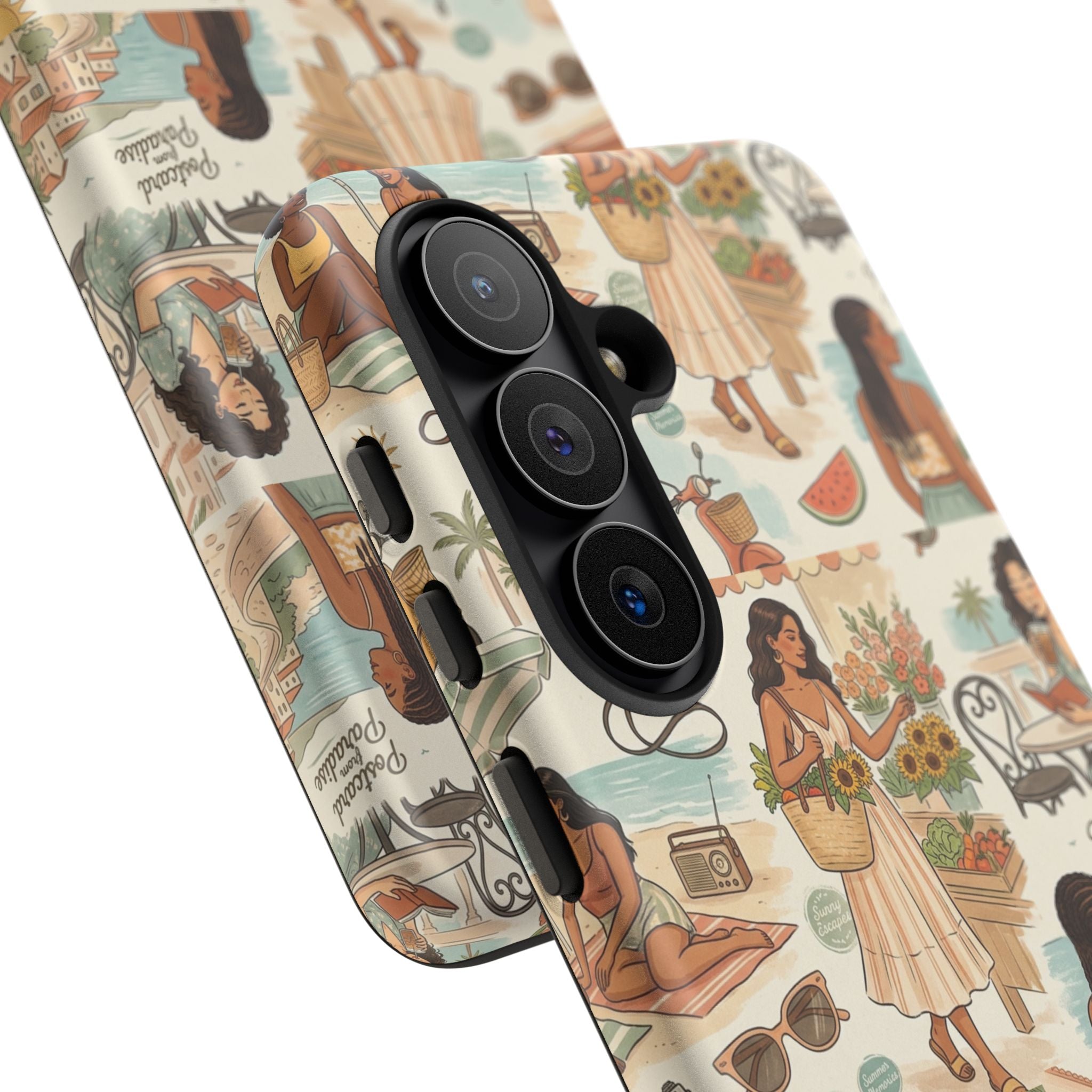 Tropical Vacation Phone Case — Vintage Beach Women Pattern