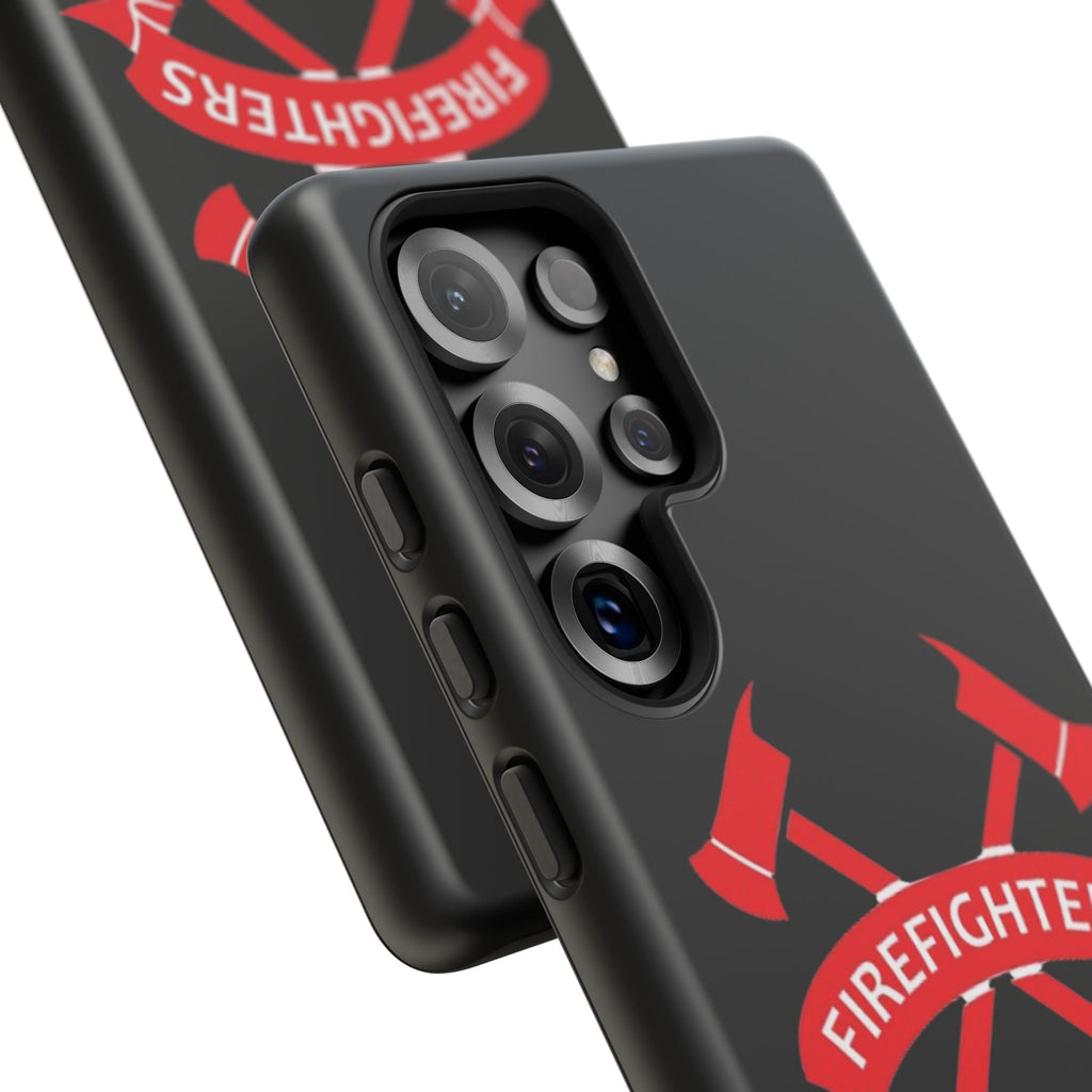 Firefighters Tough Phone Case — Red Crossed Axes Design