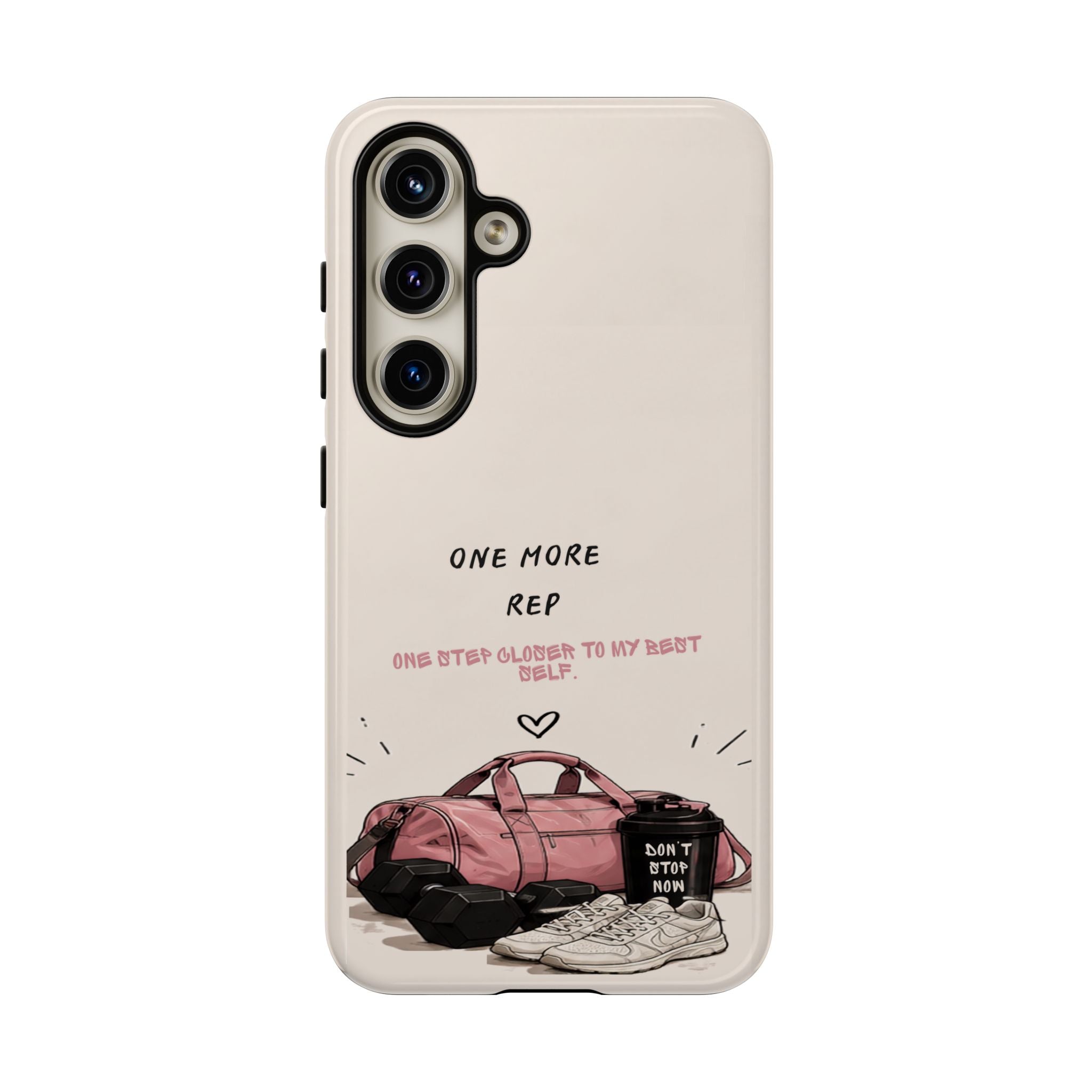 Gym Phone Case — "One More Rep" Workout Duffle & Sneakers Protective Case