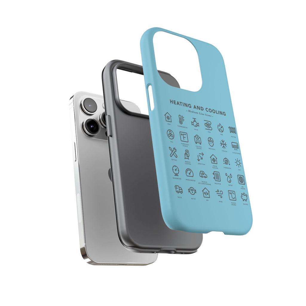 Heating and Cooling Icons Phone Case – HVAC Technician Protective Phone Cover