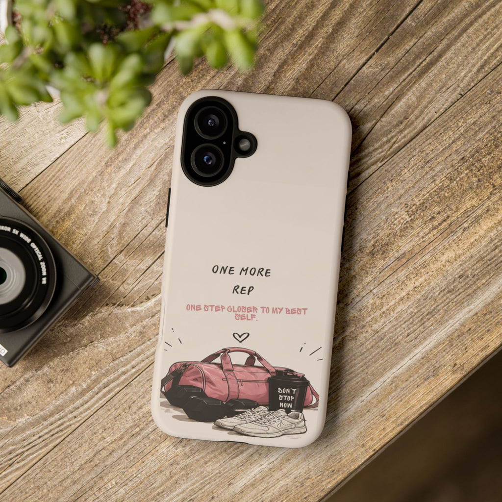 Gym Phone Case — "One More Rep" Workout Duffle & Sneakers Protective Case