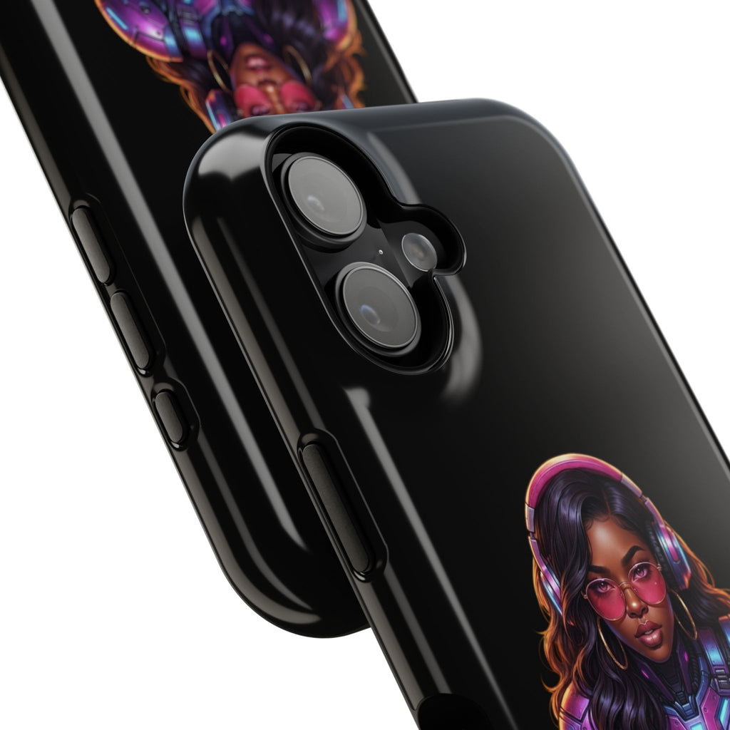 Gamer Girl Cyber Armor Phone Case — Impact‑Resistant Protective Cover