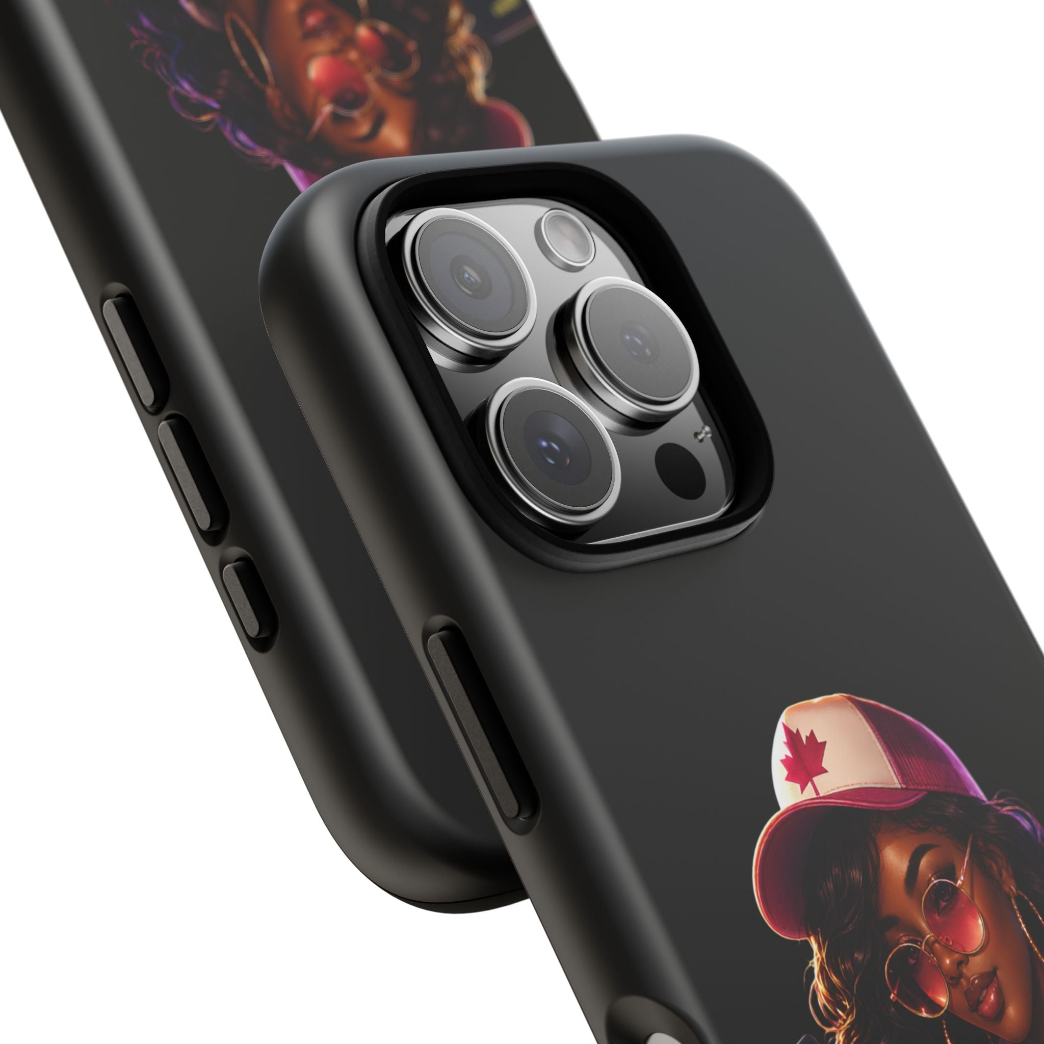 Phone Case — Stylish Urban Woman Design with Maple Cap