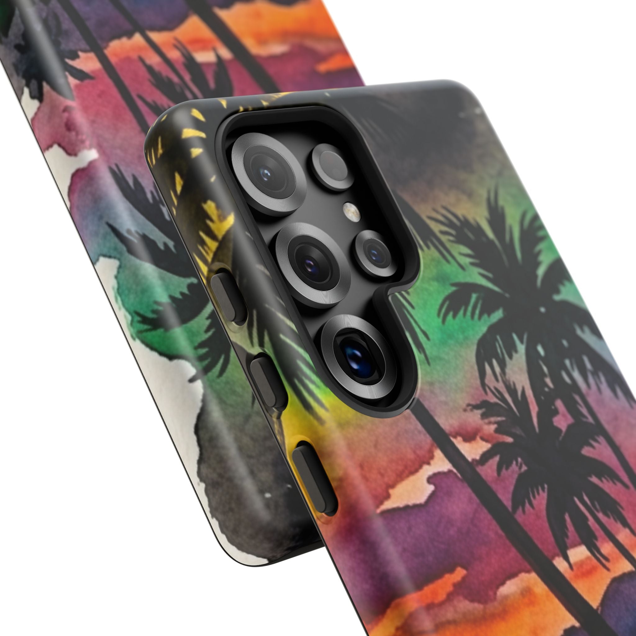 Tropical Sunset Phone Case – Palm Tree Beach Protective Cover