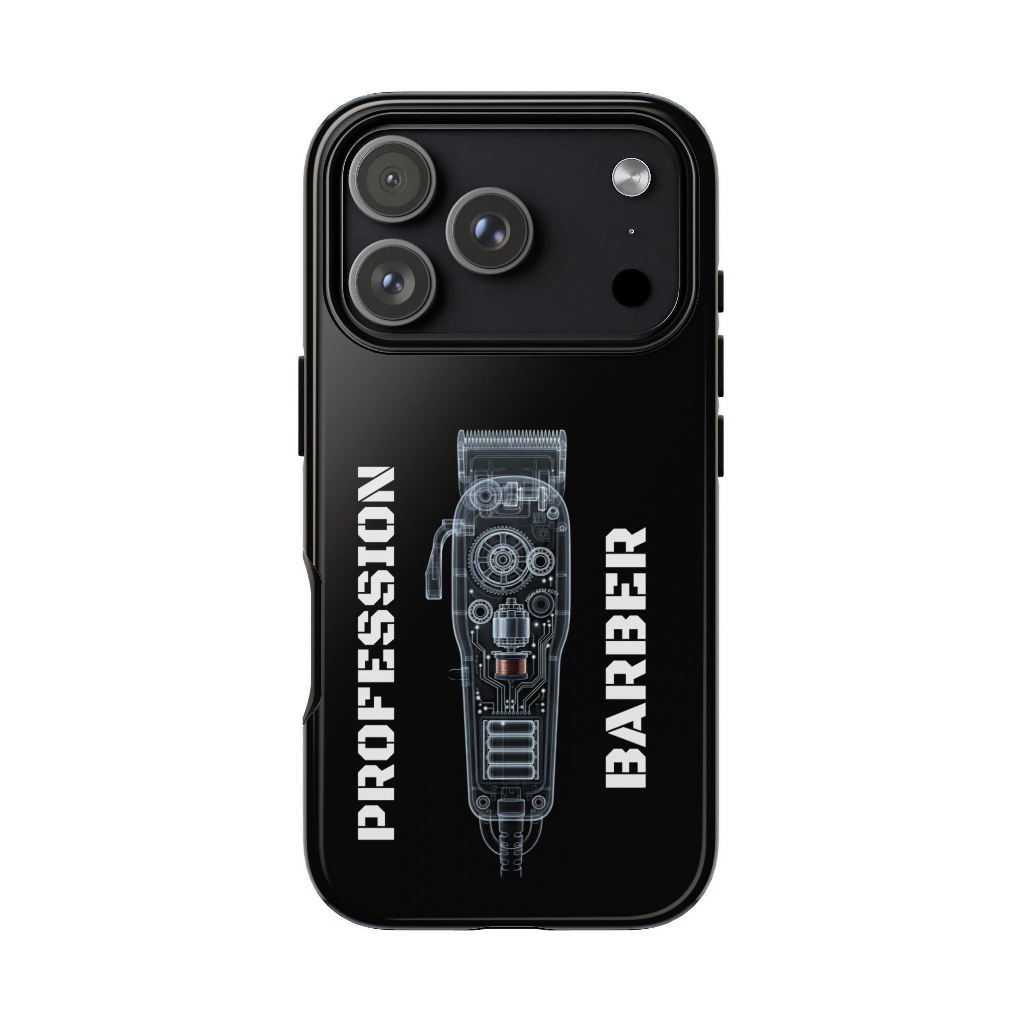 Barber Clip Cord X‑Ray Tough Phone Case – Professional Barber Gift