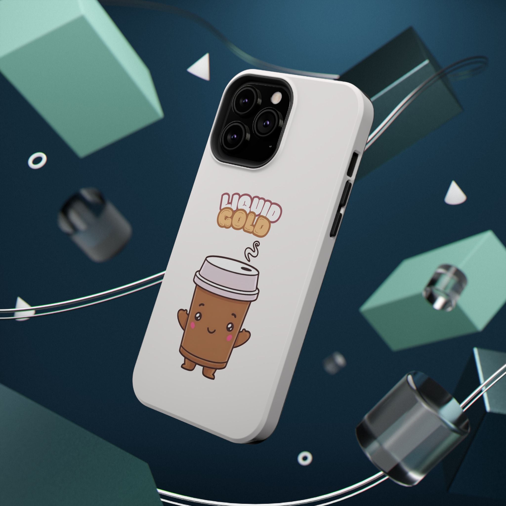 Coffee Cup Phone Case – “Liquid Gold” Cute Kawaii Espresso Impact-Resistant Case