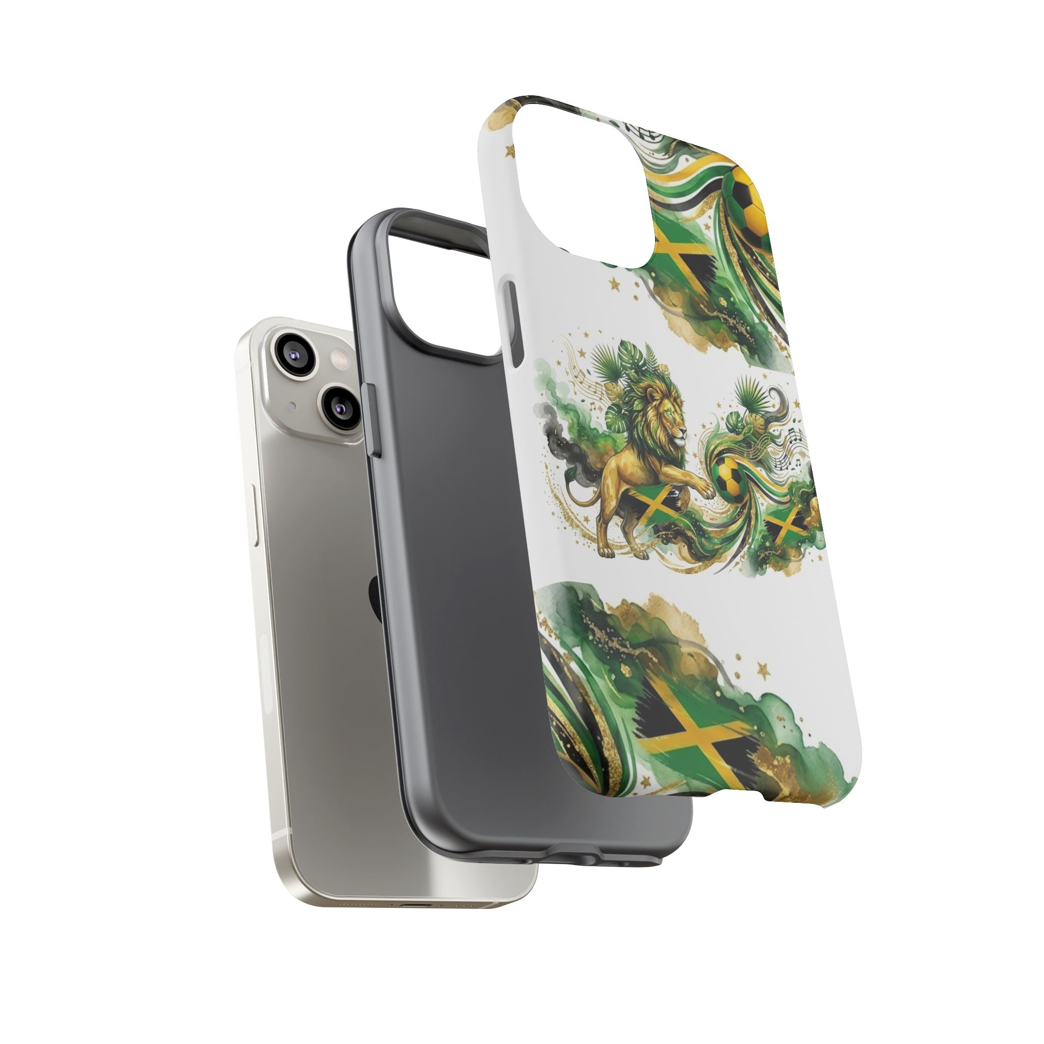 Jamaica Lion Phone Case — Jamaican Flag Rasta Protective Tough Case