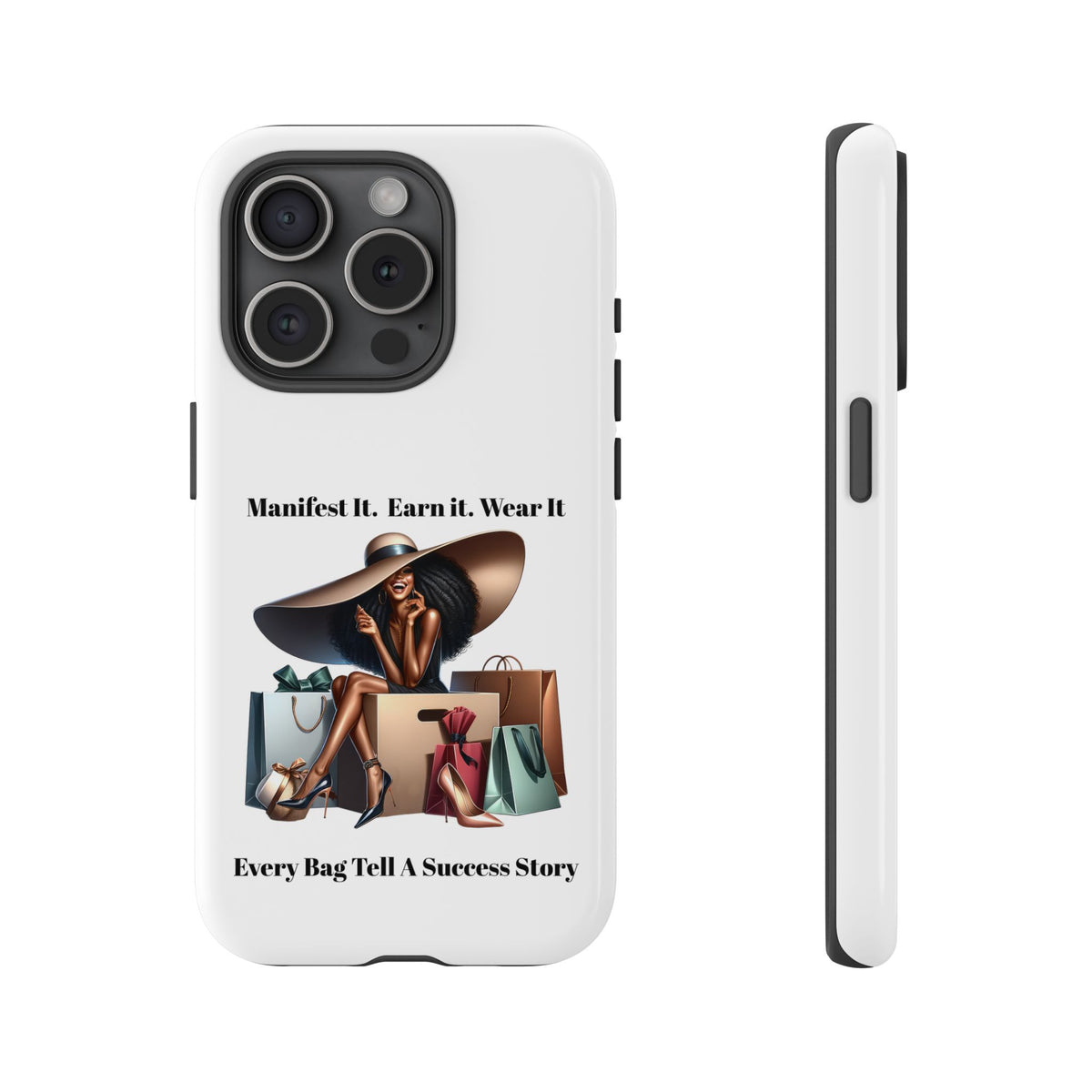 Phone Case - "Manifest It. Earn It. Wear It." Chic Shopper Design
