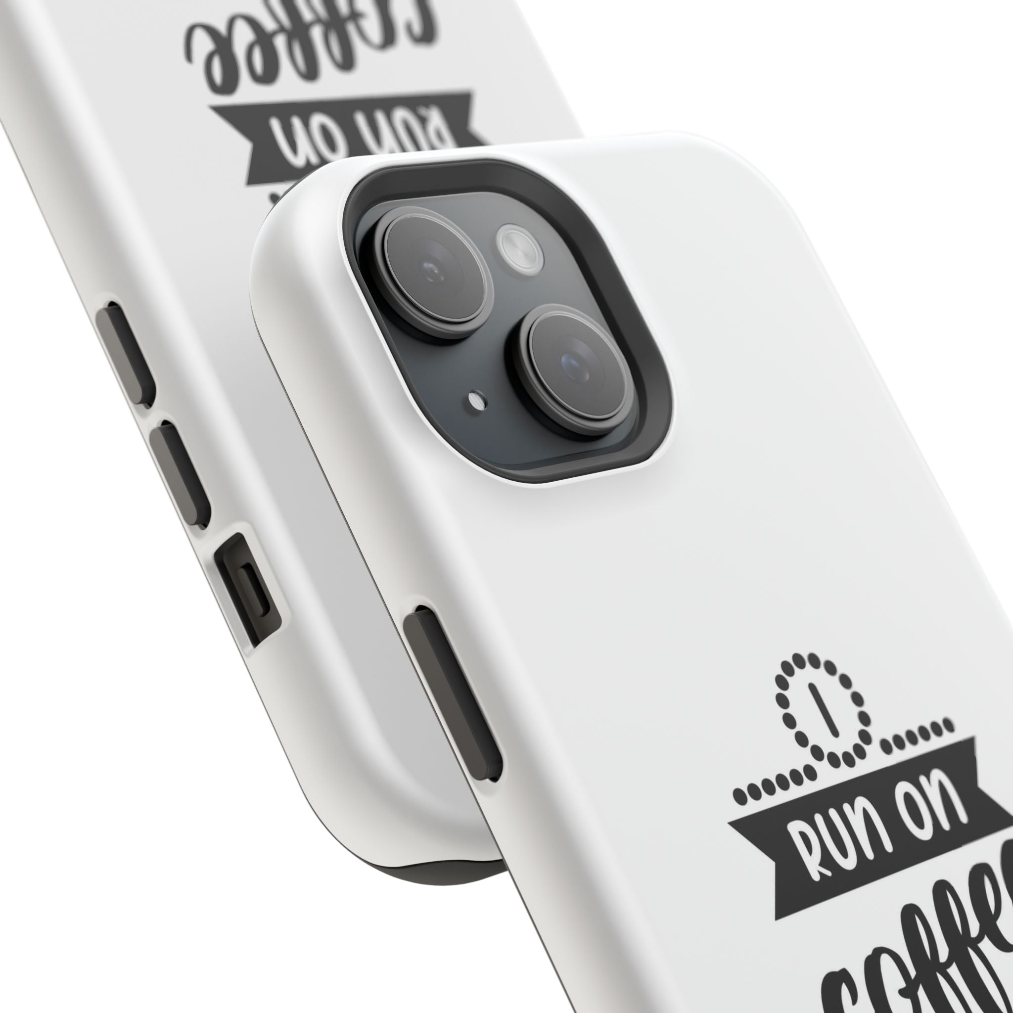 Phone Case — "Run on Coffee and Chaos" Impact-Resistant Protective Cover