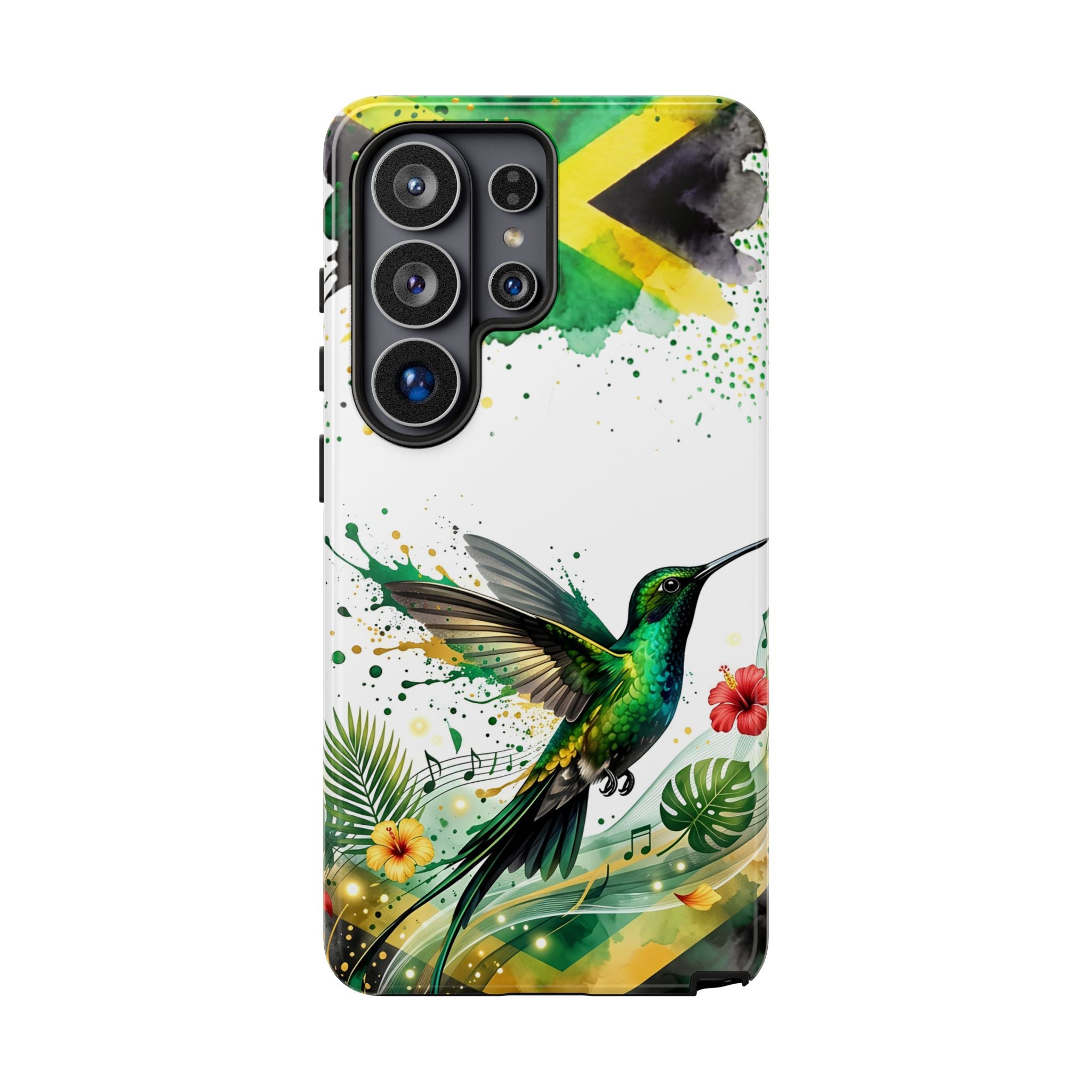 Hummingbird Jamaica Tough Phone Case – Tropical Floral Protective Cover
