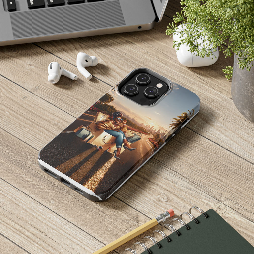 Sunset Roadtrip Tough Phone Case — Relaxed Traveler Design