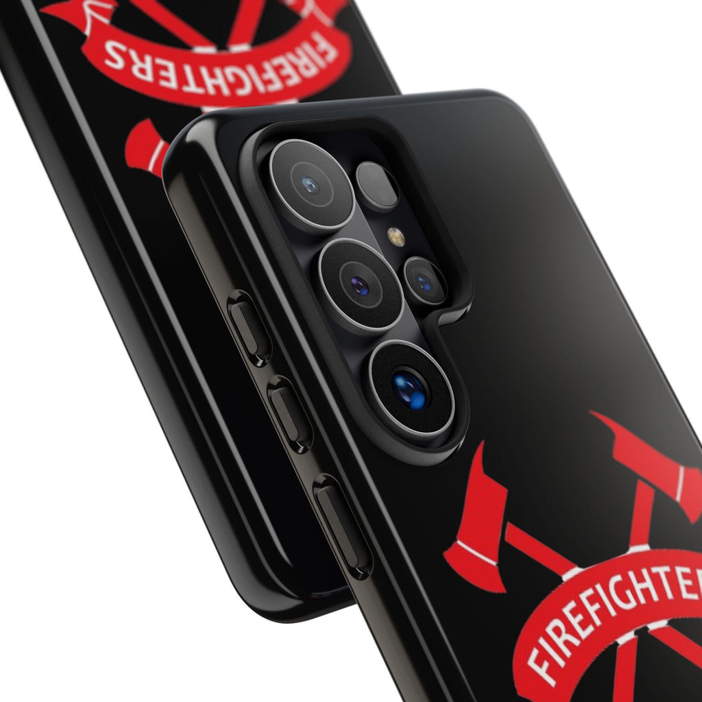 Firefighters Tough Phone Case — Red Crossed Axes Design