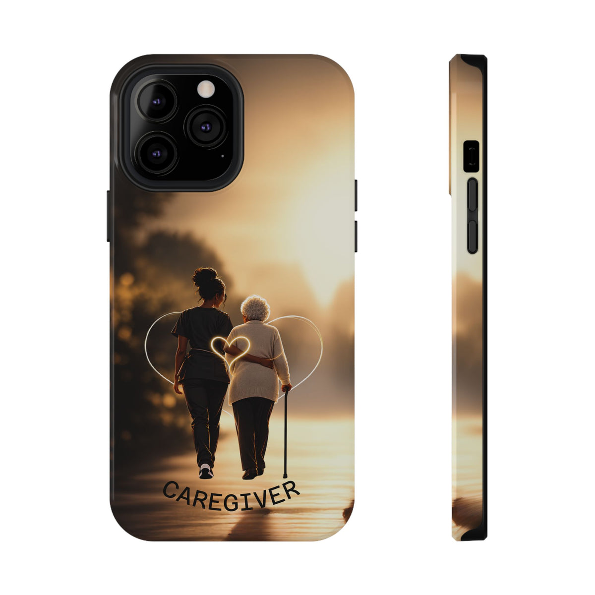 Caregiver Phone Case — Impact-Resistant Protective Case with Heart Design
