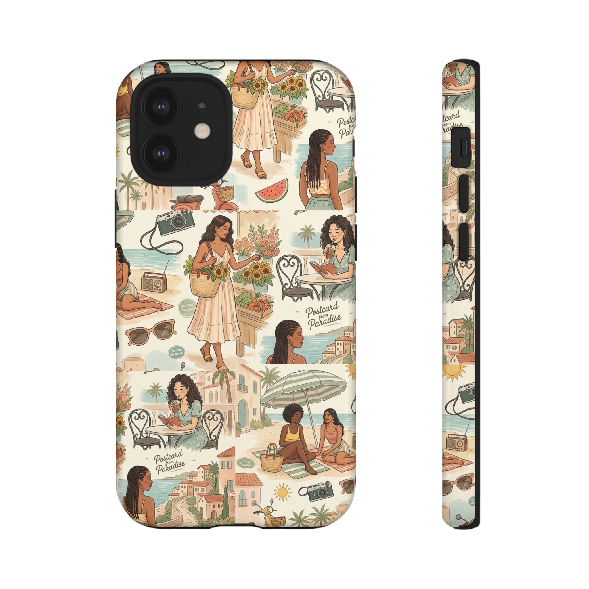 Tropical Vacation Phone Case — Vintage Beach Women Pattern