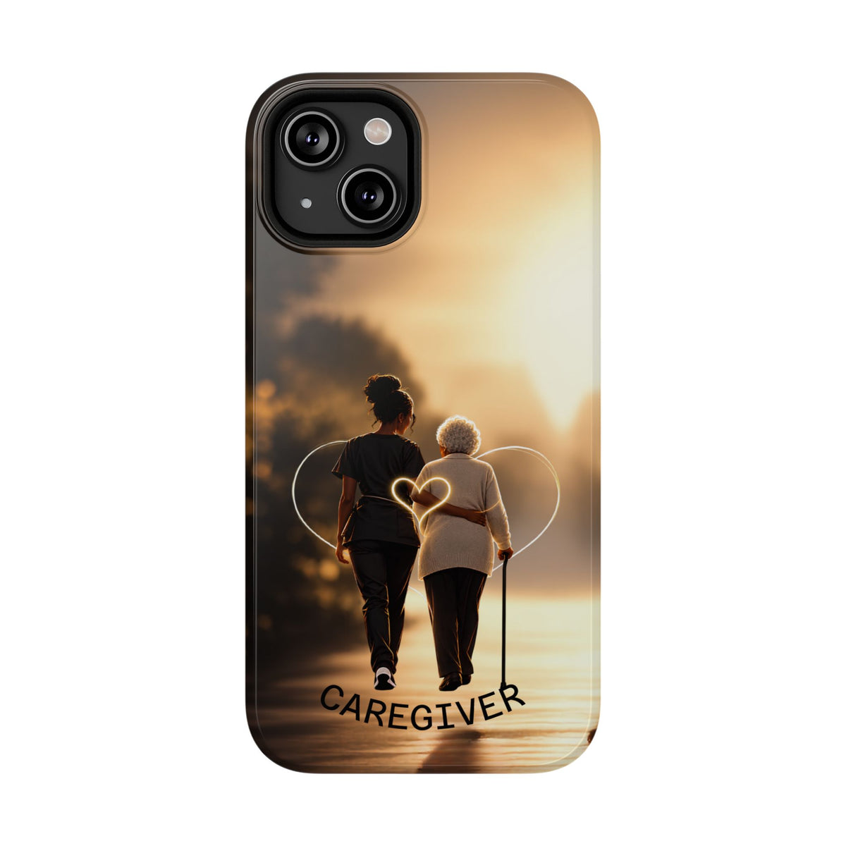 Caregiver Phone Case — Impact-Resistant Protective Case with Heart Design