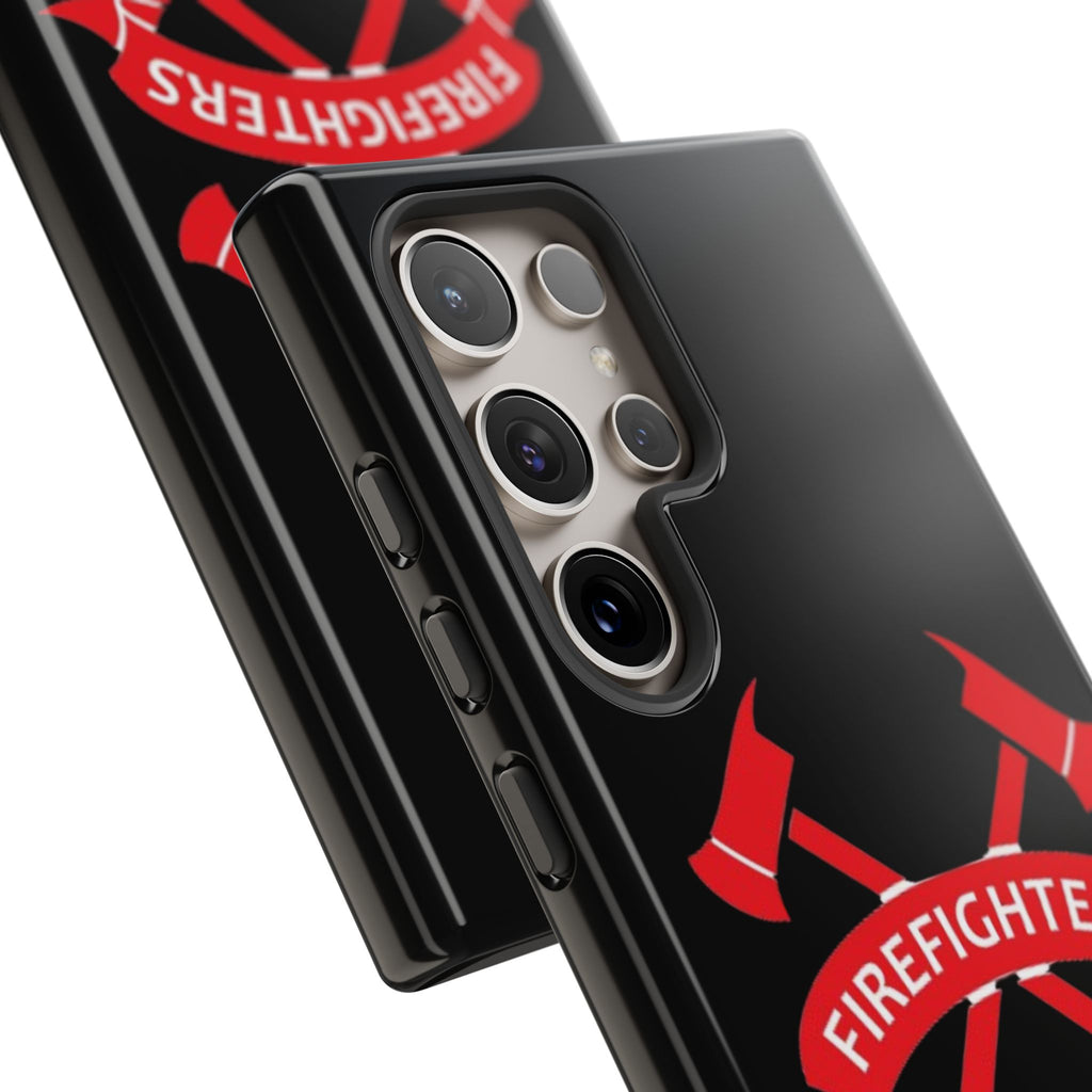 Firefighters Tough Phone Case — Red Crossed Axes Design