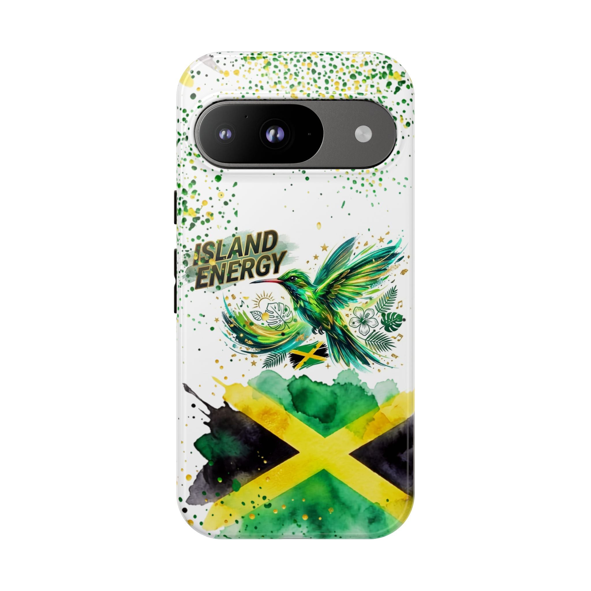 Island Energy Tough Phone Case — Colorful Hummingbird & Tropical Sunset Protective Cover