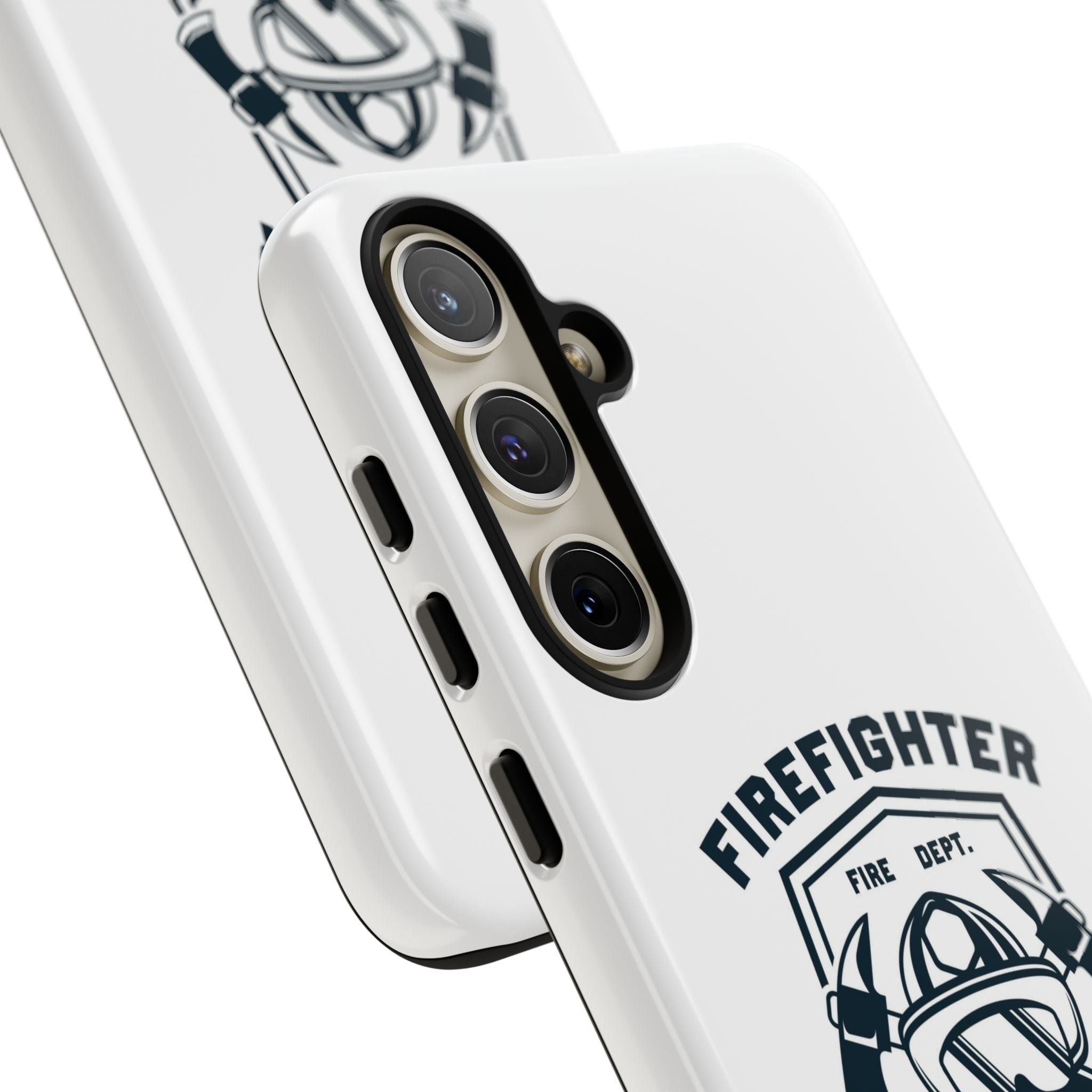 Firefighter Tough Phone Case — Fire Dept Helmet & Axes Protective Cover