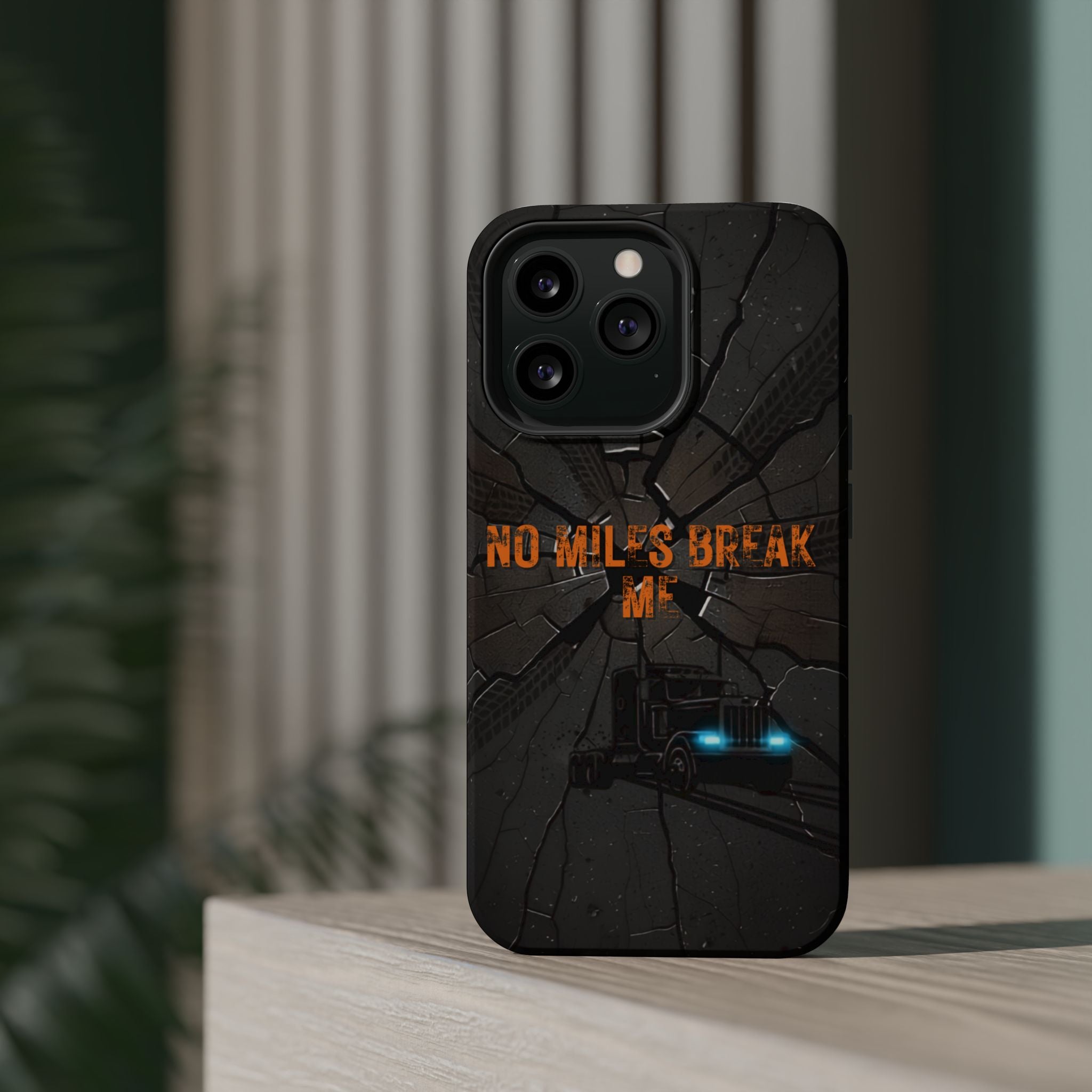 Phone Case — Fiery Semi Truck Magnetic Impact-Resistant Case