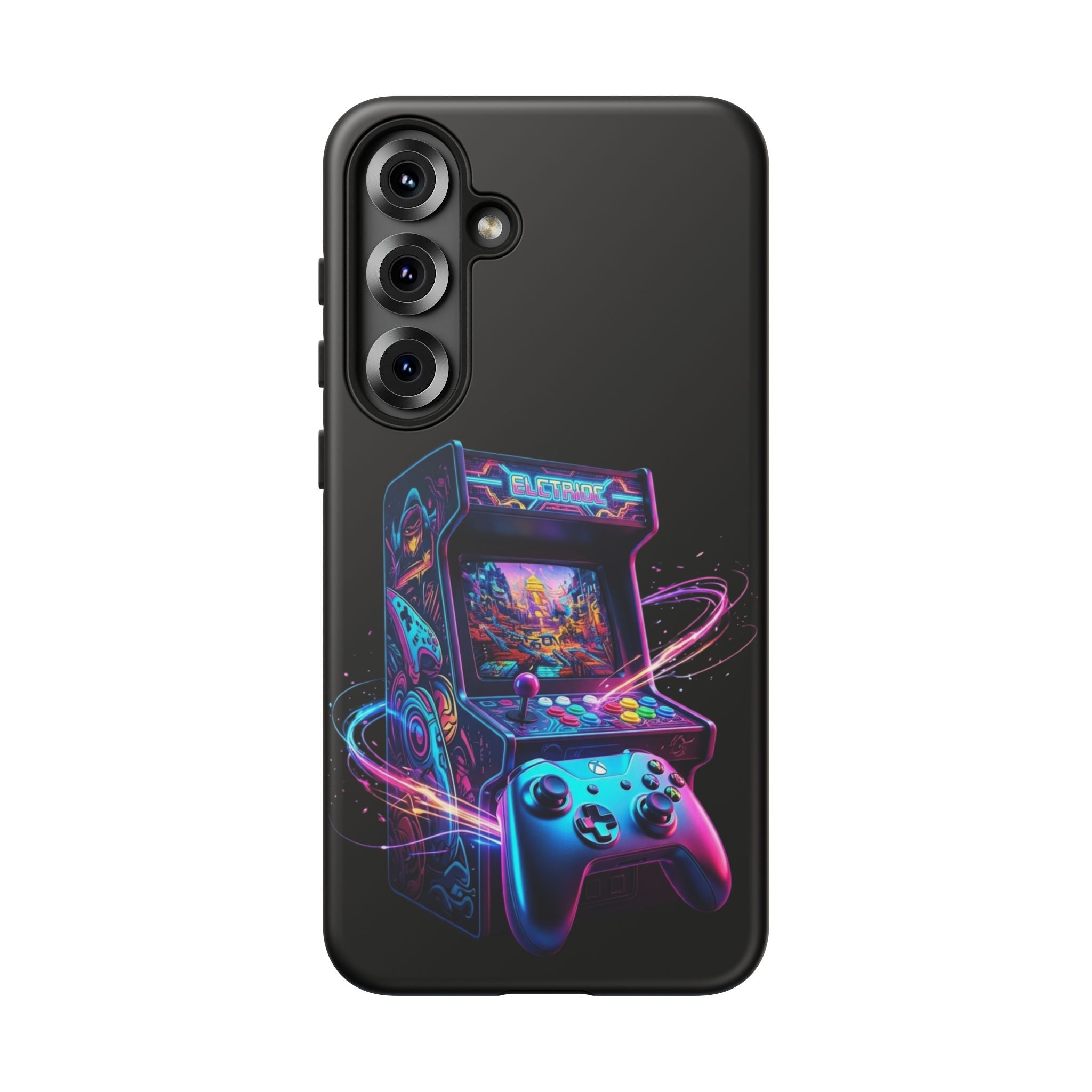 Retro Arcade Phone Case — Neon Gaming Controller Design