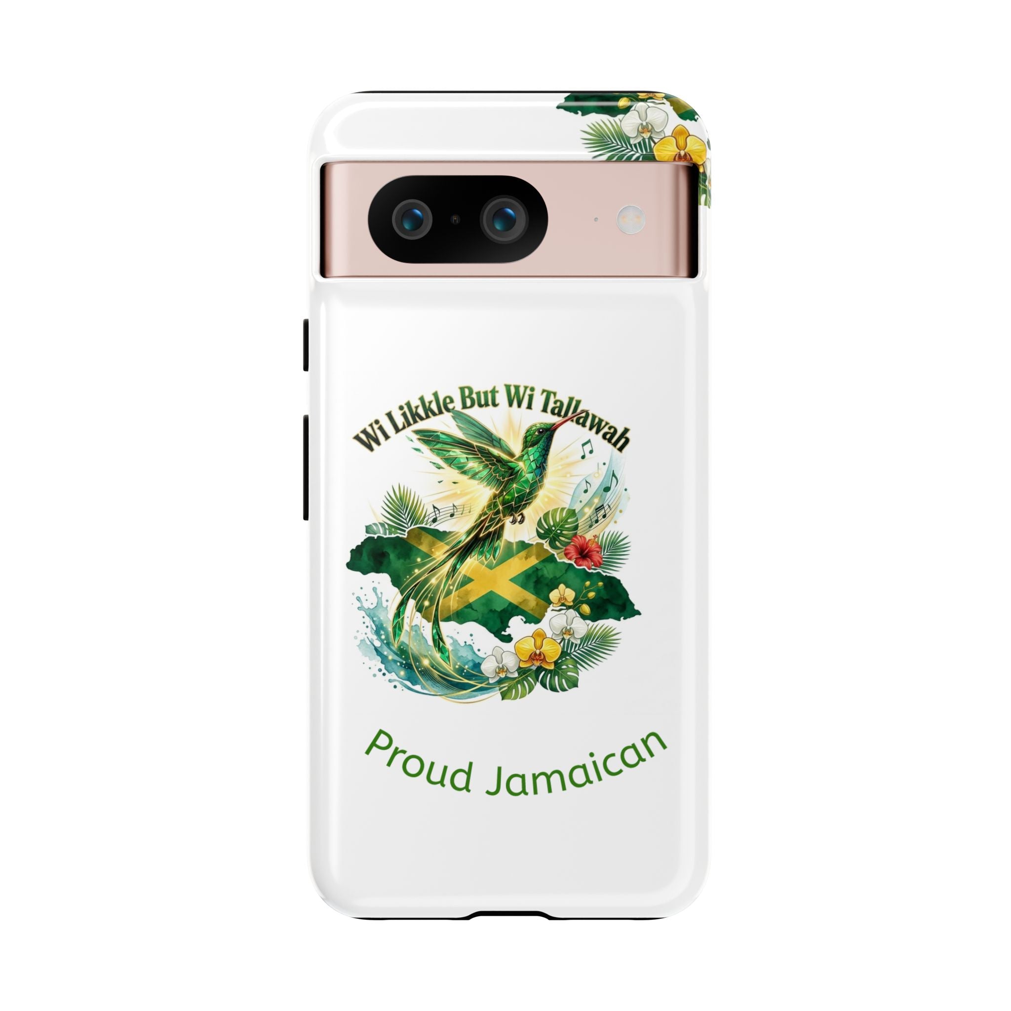 Jamaica Hummingbird Phone Case — “Wi Likkle But Wi Tallawah” Tropical Protective Cover