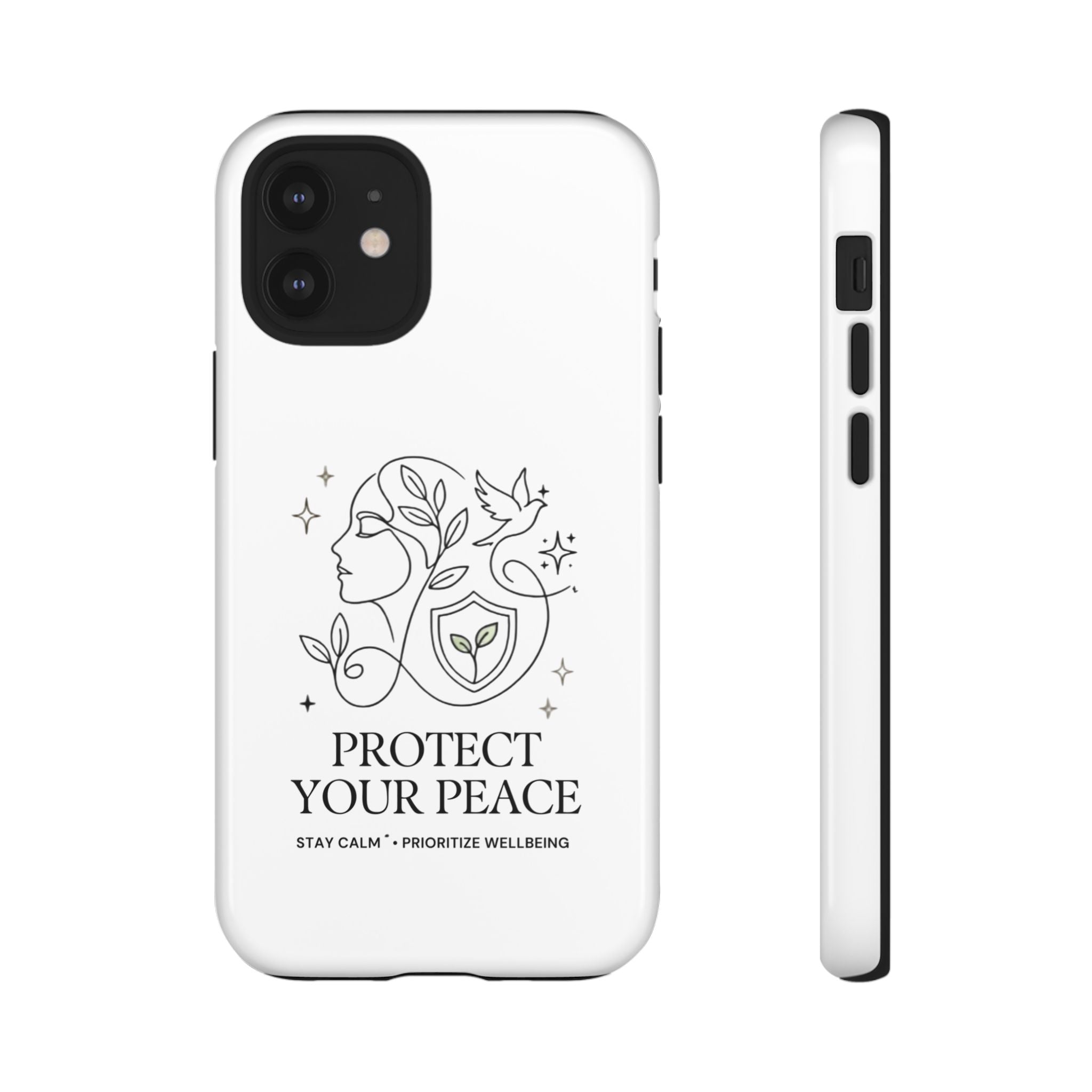 Protect Your Peace Phone Case – Minimalist Wellness iPhone Cover