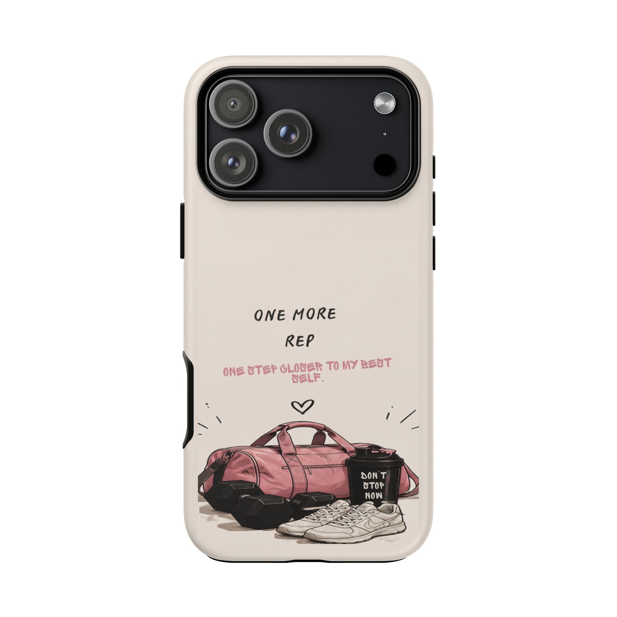 Gym Phone Case — "One More Rep" Workout Duffle & Sneakers Protective Case