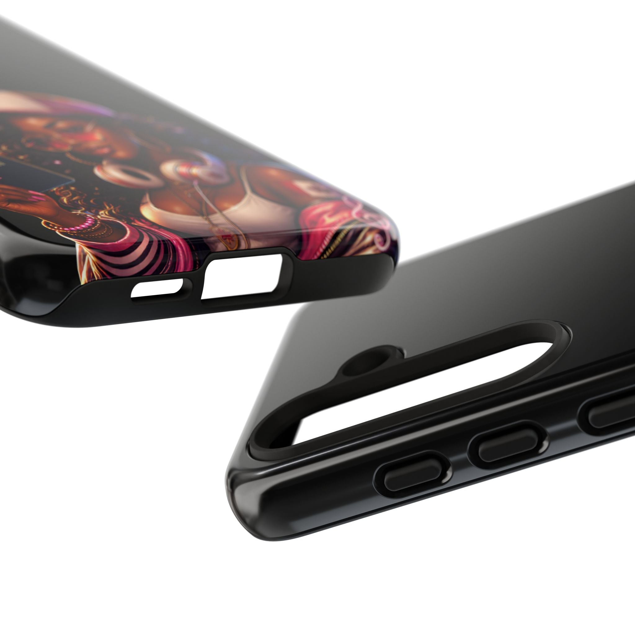 Canadian Vibes Phone Case — Afrobeat Girl with Headphones & Passport Design
