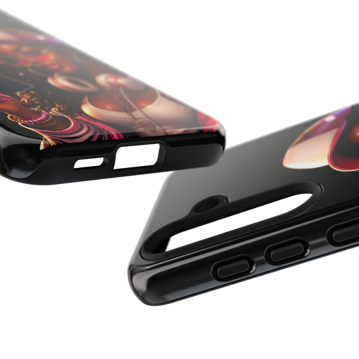 Tough Case – Stylized Urban Girl Phone Case with Headphones & Passport