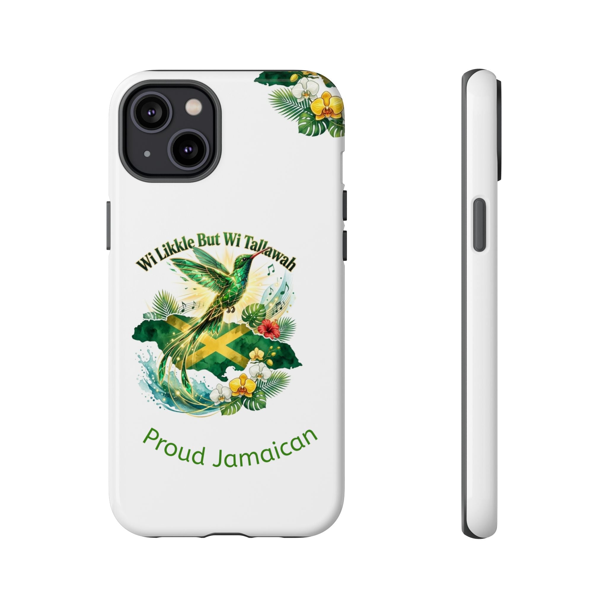 Jamaica Hummingbird Phone Case — “Wi Likkle But Wi Tallawah” Tropical Protective Cover