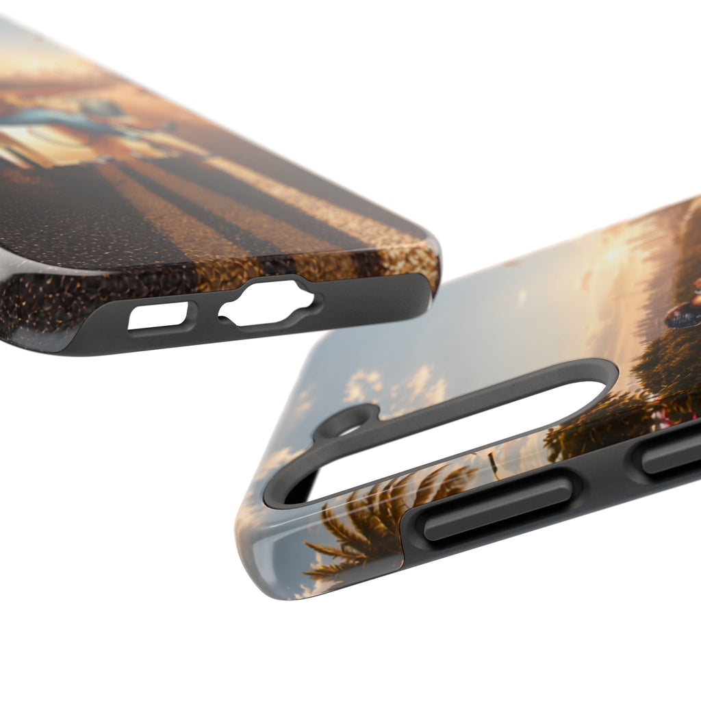 Sunset Roadtrip Tough Phone Case — Relaxed Traveler Design
