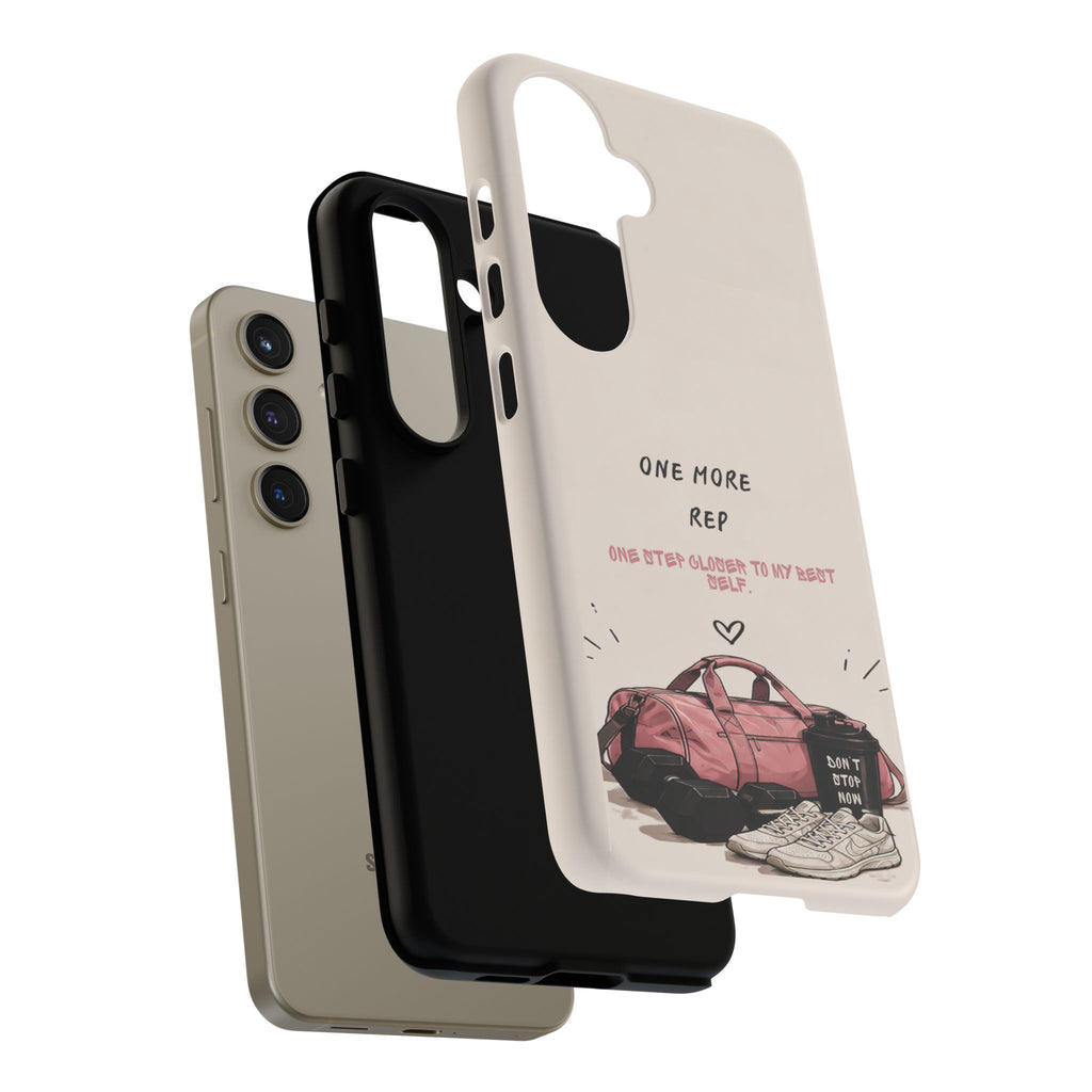 Gym Phone Case — "One More Rep" Workout Duffle & Sneakers Protective Case