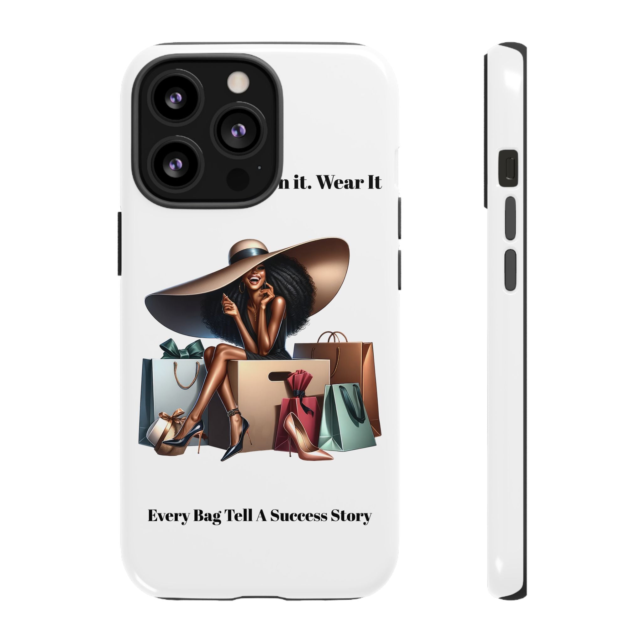 Phone Case - "Manifest It. Earn It. Wear It." Chic Shopper Design