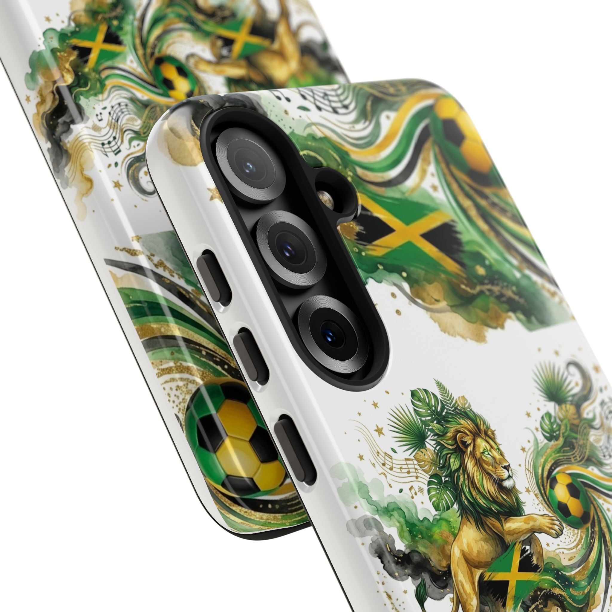 Jamaica Lion Phone Case — Jamaican Flag Rasta Protective Tough Case