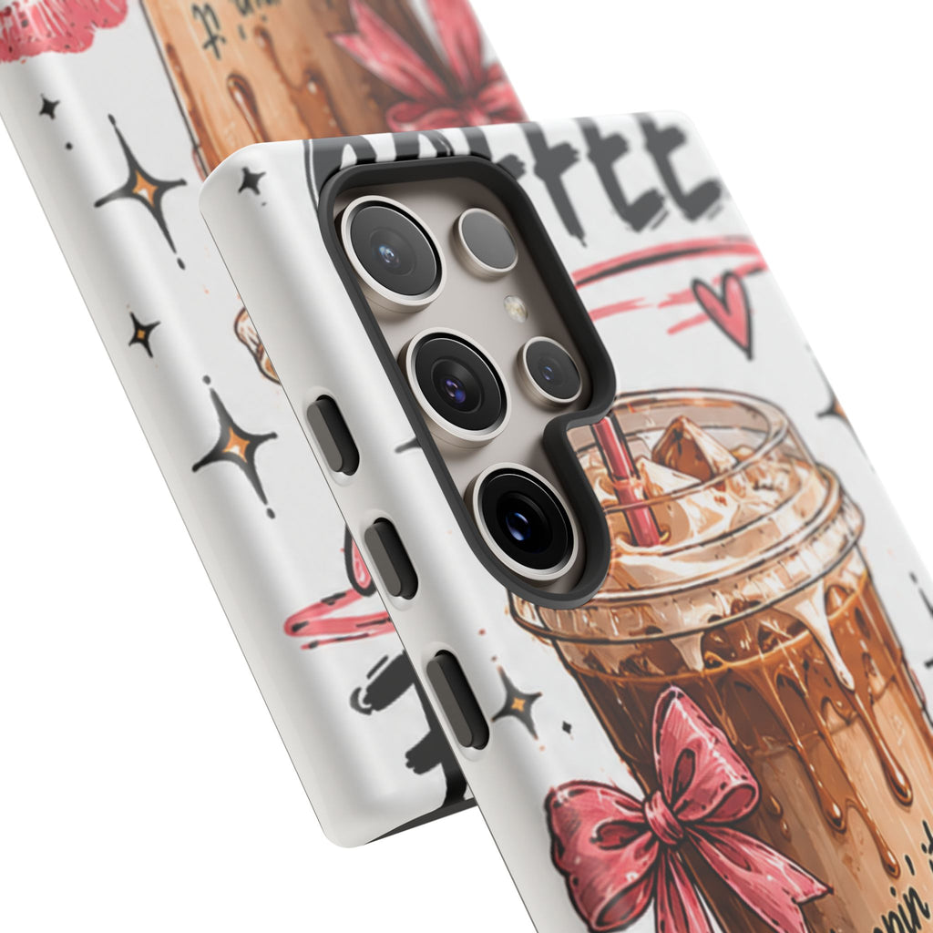 Phone Case — "Keepin' It Cute & Caffeinated" Iced Coffee Design