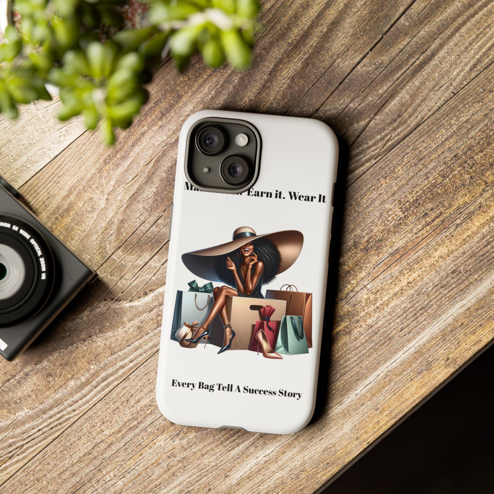 Phone Case - "Manifest It. Earn It. Wear It." Chic Shopper Design