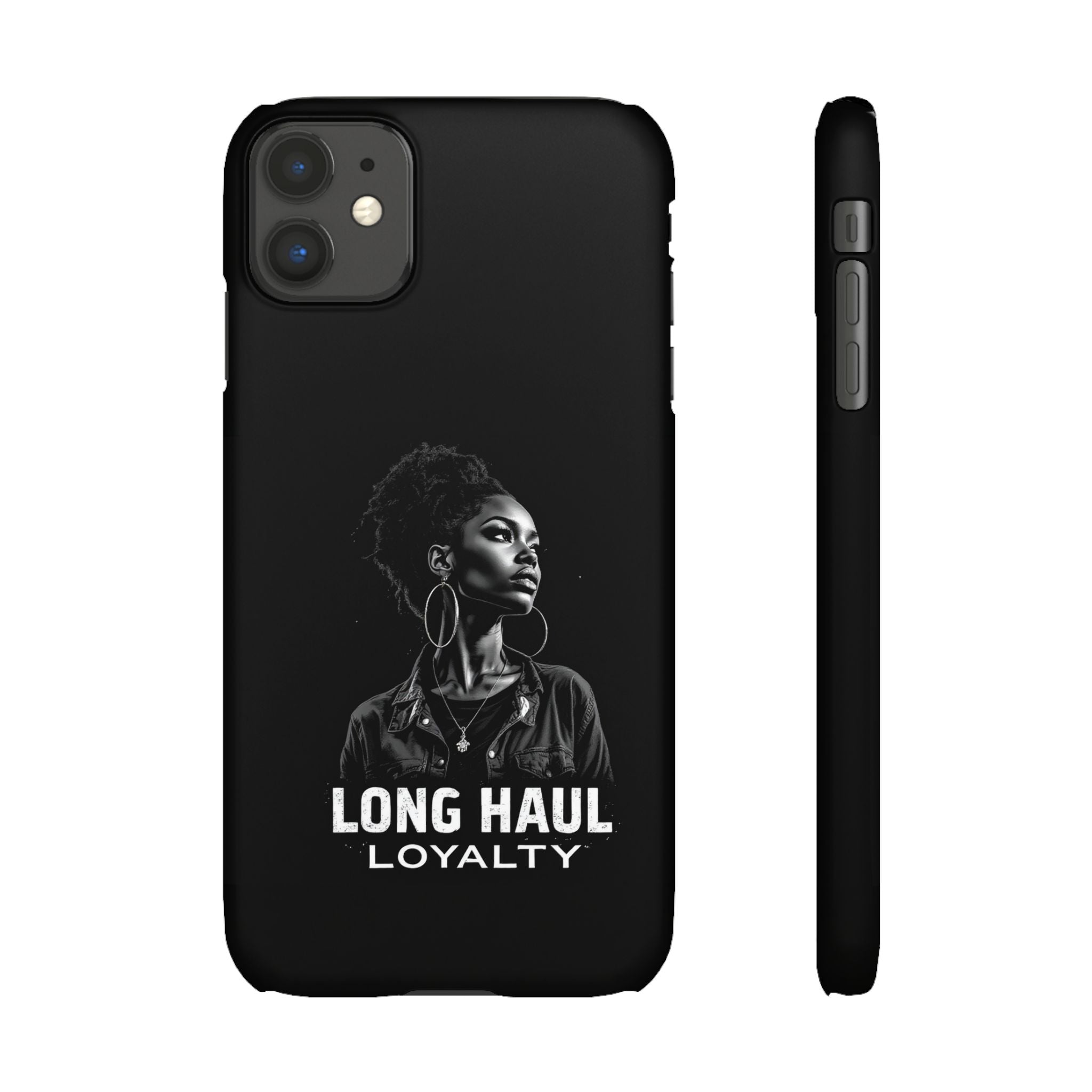 Phone Case — "Long Haul Loyalty" Black Portrait Snap Case