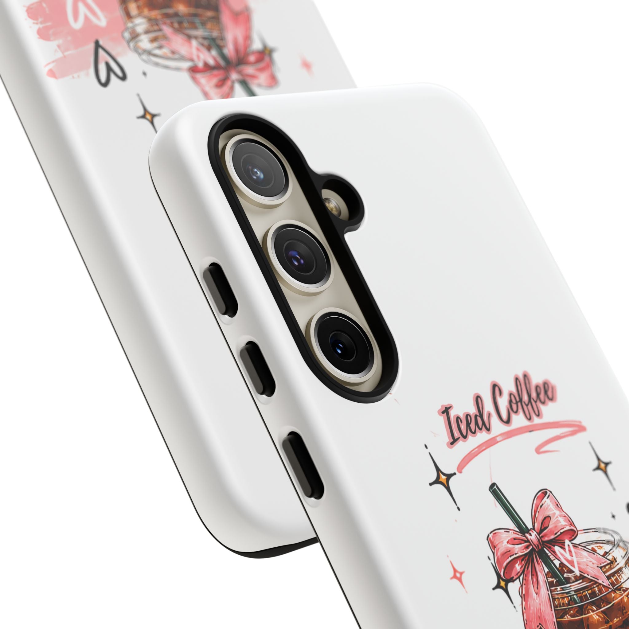 Iced Coffee Phone Case – Cute Pink Boba Design ("Iced coffee is my person")