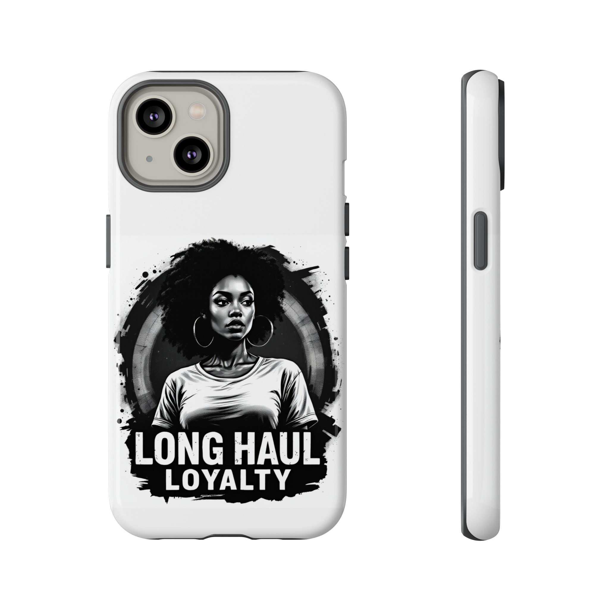 Phone Case — "Long Haul Loyalty" Black & White Portrait Protective Case