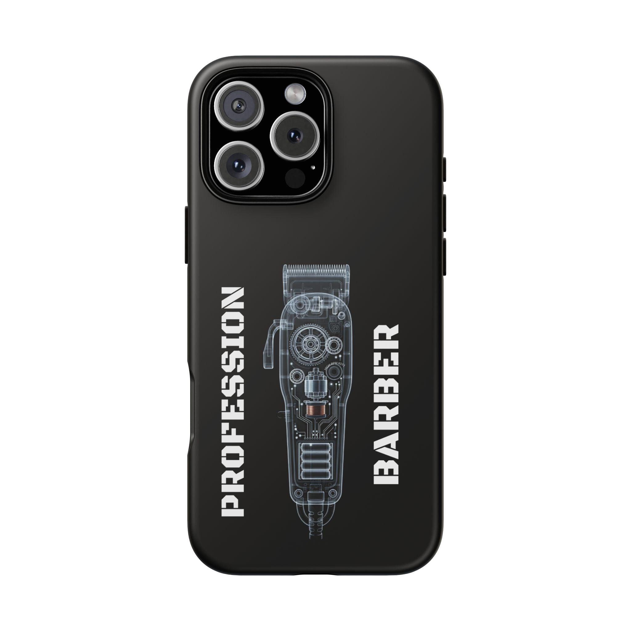 Barber Clip Cord X‑Ray Tough Phone Case – Professional Barber Gift