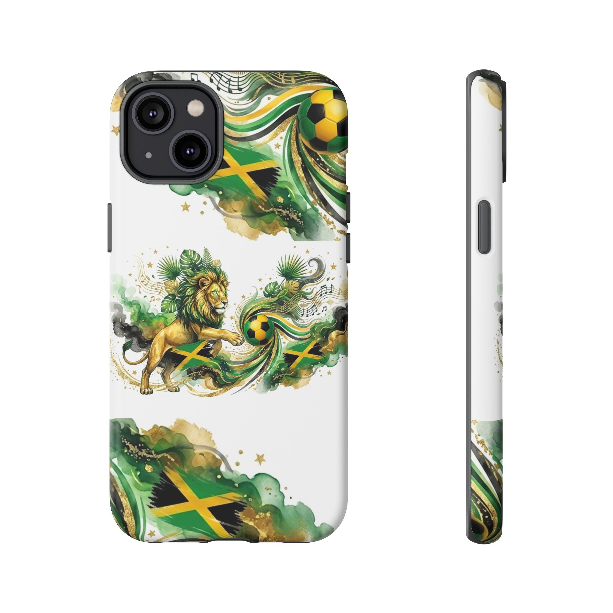 Jamaica Lion Phone Case — Jamaican Flag Rasta Protective Tough Case