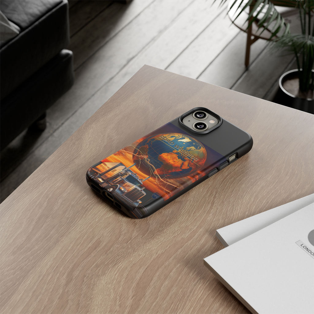 Truck Driver Phone Case — 'Global Road Warrior' Semi Truck Globe Tough Phone Cover