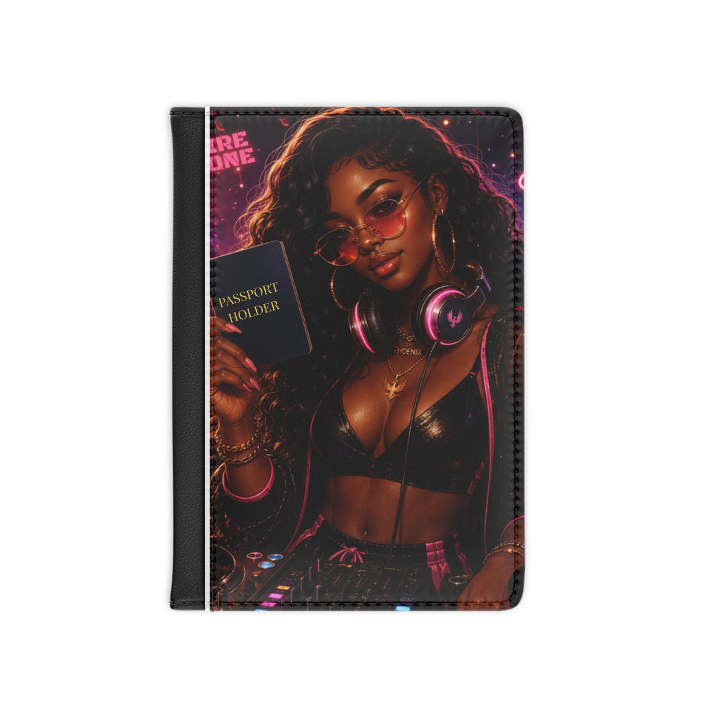 Passport Cover — Glam DJ Neon Travel Passport Holder