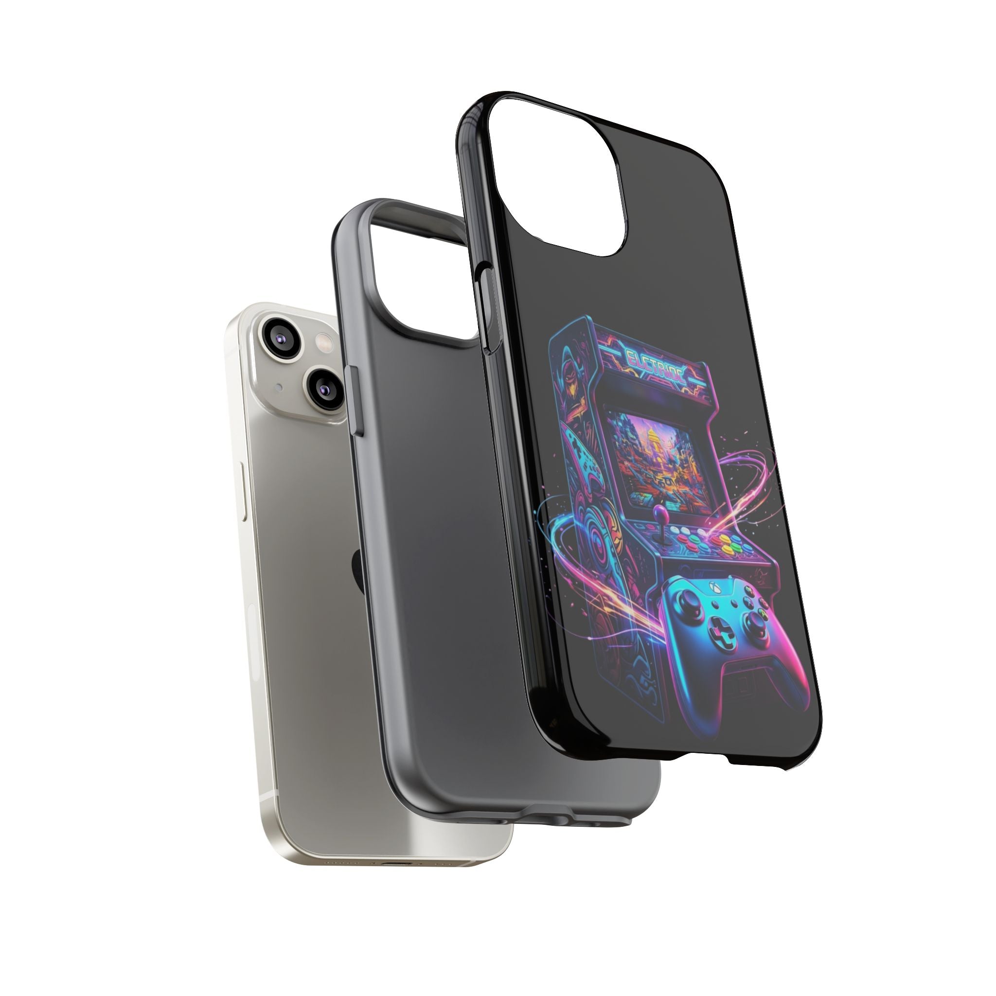 Retro Arcade Phone Case — Neon Gaming Controller Design