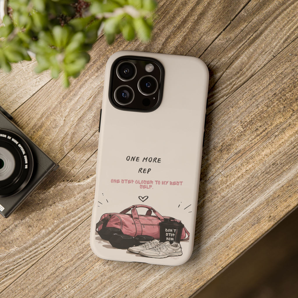 Gym Phone Case — "One More Rep" Workout Duffle & Sneakers Protective Case