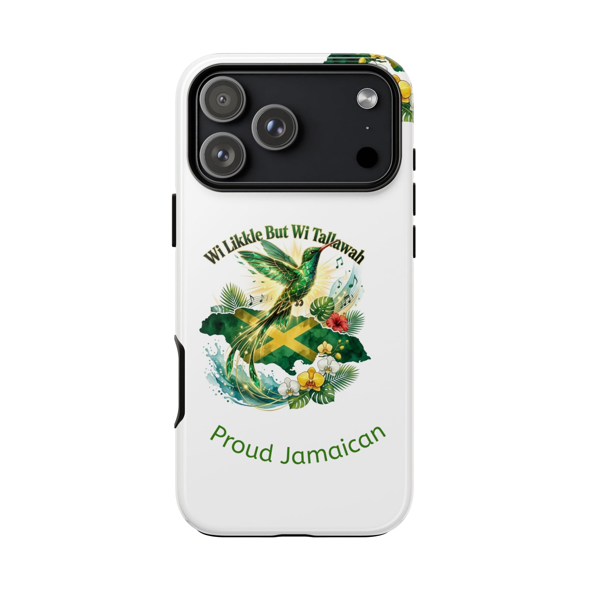 Jamaica Hummingbird Phone Case — “Wi Likkle But Wi Tallawah” Tropical Protective Cover