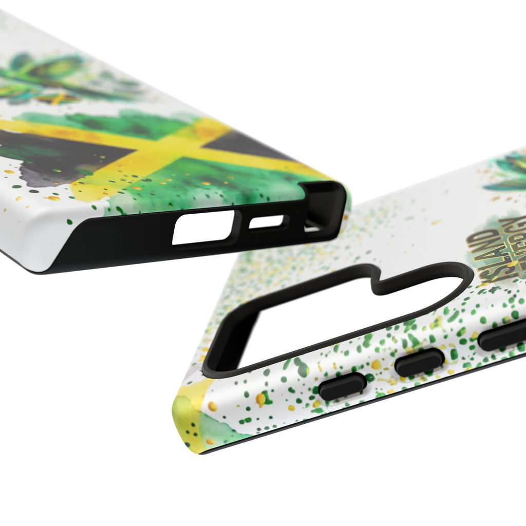 Island Energy Tough Phone Case — Colorful Hummingbird & Tropical Sunset Protective Cover