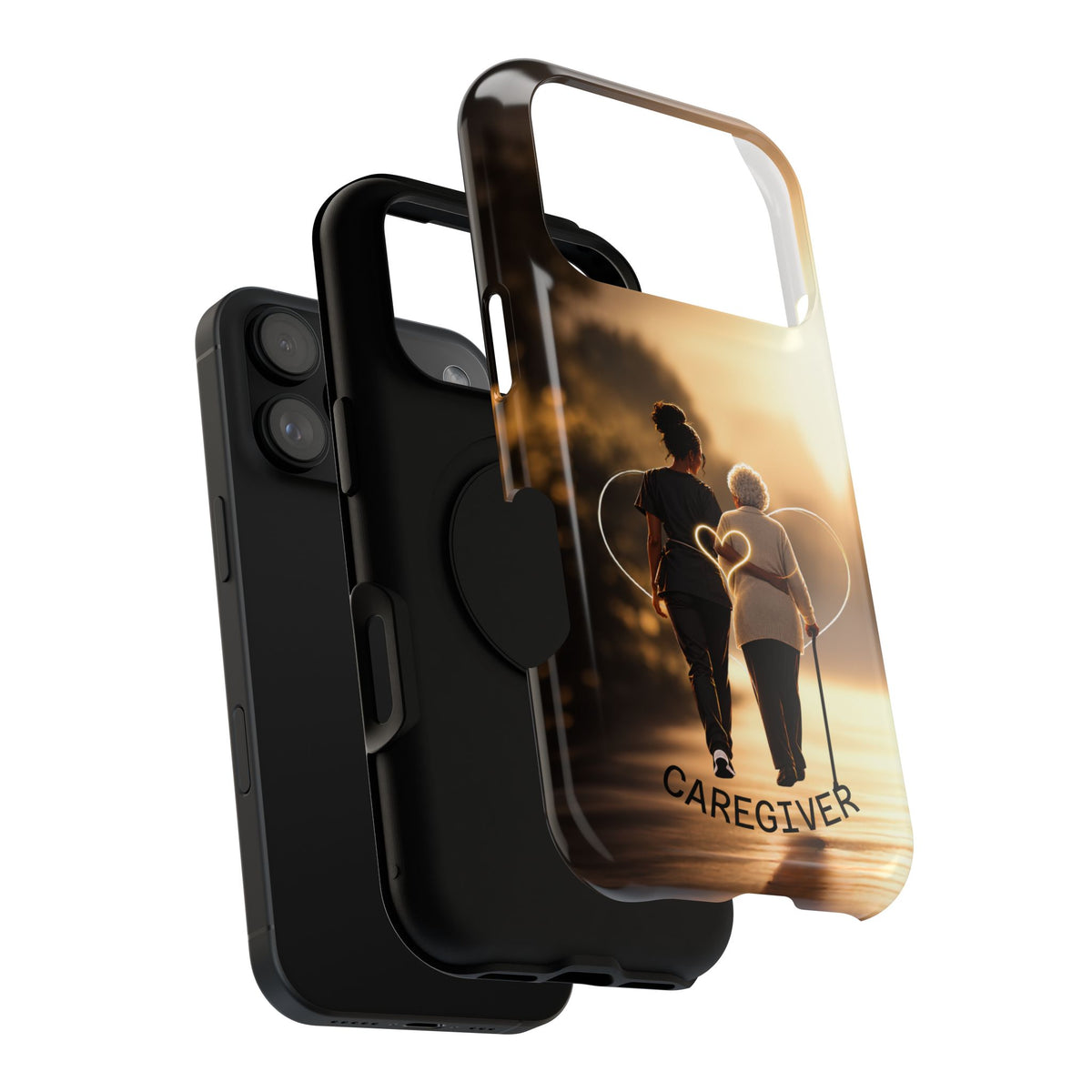 Caregiver Phone Case — Impact-Resistant Protective Case with Heart Design
