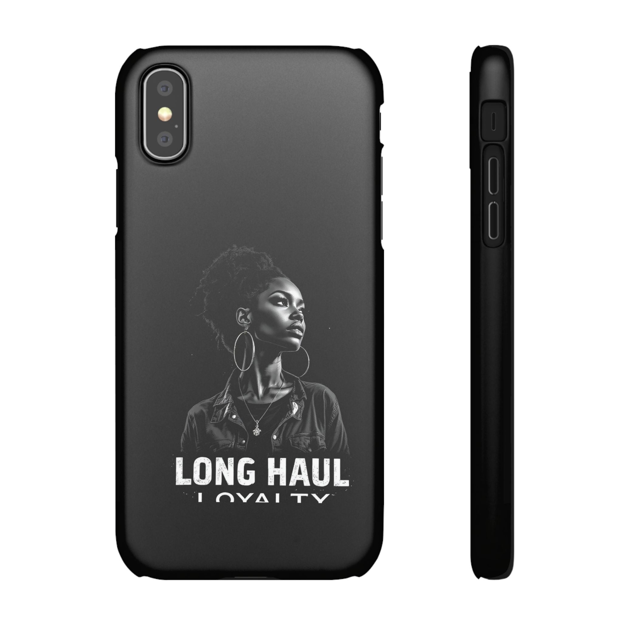 Phone Case — "Long Haul Loyalty" Black Portrait Snap Case